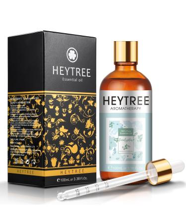 Heytree eucalyptus essential oil 100ml - makes breathing easier loosens tension and helps to get your head free - perfect for aromatherapy with diffuser - Buy Online on GoSupps.com