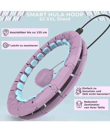 Swiss Activa+ Infinity Hoop Smart Weighted Hula Hoop with Counter | Exercise Equipment for Women Weight Loss | S2 XXL Purple Blue - Buy Online on GoSupps.com