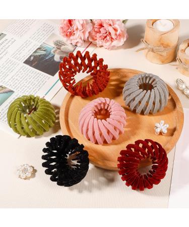 6Pcs Birds Nest Hair Clips Set - Fashionable Hair Bun Accessories for Women and Girls - Buy Online on GoSupps.com