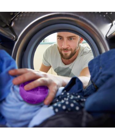 Relaxdays Laundry Ball Plastic 50% Ceramic Purple 9.5 x 10.5 x 10.5 cm - Buy Online on GoSupps.com