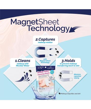 Biore Makeup Remover Clear Wipe Off Sheets - 7 Sheets | Gentle Cleansing for All Skin Types | International Shipping Available - Buy Online on GoSupps.com