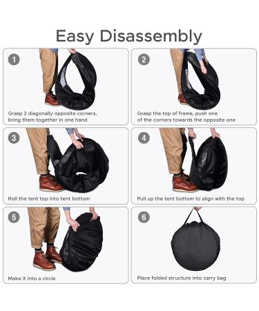 AW Black Portable Spray Tanning Tent Pop Up Booth | Sunless Waterproof with Clear Window & Carry Bag | 49x45x84 - Perfect for Makeup & Painting - Buy Online on GoSupps.com