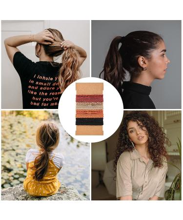 16pcs Stylish Boho Hair Tie Bracelets for Women & Men - No Damage Hair Elastics for Thick, Medium, Long Hair (4 Styles, 4 Colors) - Buy Online on GoSupps.com