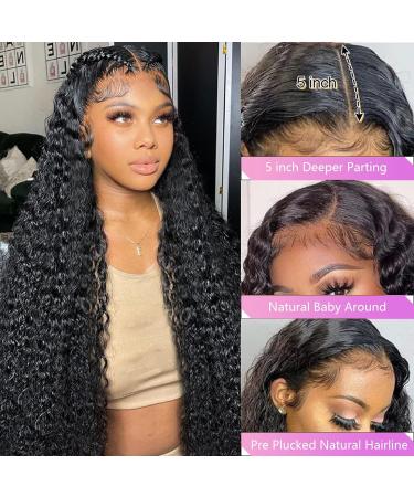 Deep Curly Wear And Go Glueless Wig Human Hair Pre Cut Lace for Beginners 180 Density 5X5 Closure Glueless Lace Human Hair Wig For Black Women Brazilian Lace Front Wigs Human Hair Pre Plucked 24 Inch 24 Inch Deep Curly 5X5 Glueless Wig - Buy Online on GoSupps.com