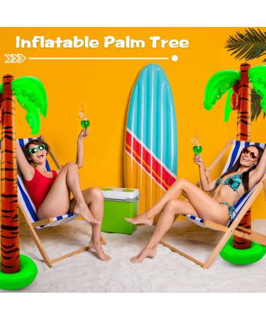 2 Pack 40 Inch Inflatable Palm Trees - Tropical Coconut Tree Decorations for Summer Beach & Hawaiian Parties - Buy Online on GoSupps.com