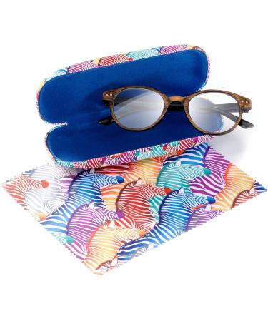 FEFI Wildlife Hardcase Glasses Case & Zebra Microfiber Cloth Stylish & Durable Eyewear Protection | International Shipping - Buy Online on GoSupps.com
