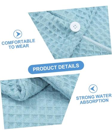 Zerodeko Quick Drying Shower Cap Towel - Absorbent Hair Drying Turban for Women - Large Blue Hair Towel (65x25cm) - Perfect for Fast Hair Drying - Buy Online on GoSupps.com