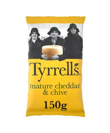Tyrrells Mature Cheddar & Chive Sharing Crisps 8 x 150g