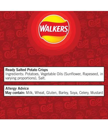 Walkers Ready Salted Multipack Crisps 6x25g (Pack of 4) 25 g (Pack of 24) - Buy Online on GoSupps.com