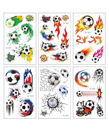 Konsait Football Soccer Ball Temporary Tattoos - 142PCS for Kids Birthday Party Favors - Buy Online on GoSupps.com