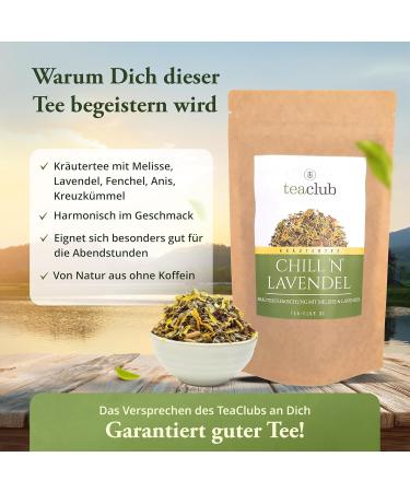 Chill N Lavande 500g m lange de th la lavande en vrac th base de plantes m lange avec lavande fenouil carvi anis th base de plantes TeaClub - Buy Online on GoSupps.com
