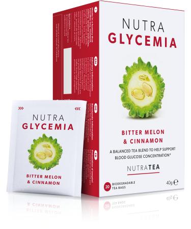 NUTRAGLYCEMIA - Diabetic tea | Diabetes Tea High Blood Sugar Support - Includes Bitter Melon Fenugreek & Banaba Leaf - 60 Enveloped Tea Bags - by Nutra Tea - Herbal Tea - (3 Pack) 3 Pack (60 Tea Bags)