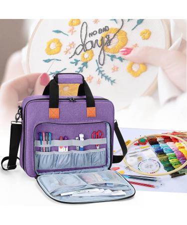 Luxja Purple Embroidery Project Bag - Embroidery Kits Storage (Bag Only) - Buy Online on GoSupps.com