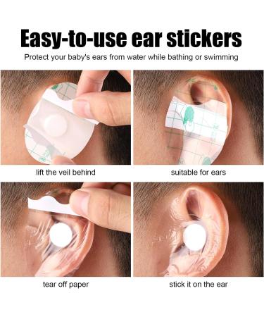 150pcs Ear Covers for Shower Waterproof Ear Protectors Ear Covers Disposable Ear Stickers with Cotton Ear Plugs for Adults and Teens Swimming Shower Bathing Water Sports - Buy Online on GoSupps.com
