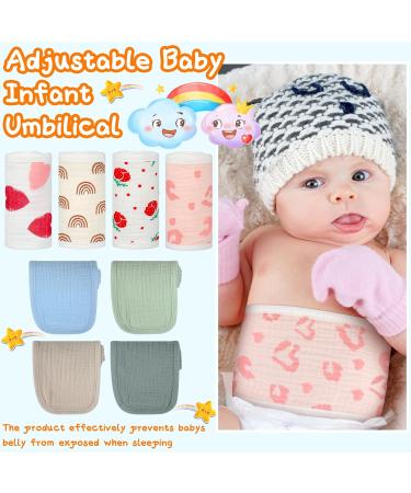 Vabean 8 Pcs Baby Umbilical Cord Comfort Belly Band | Adjustable Cotton Protection for Infants | Perfect Baby Gifts 0-12 Months - Buy Online on GoSupps.com