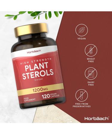 Plant Sterols High Strength Capsules | 1200mg | 120 Count | with Beta-Sitosterol | Vegan and Vegetarian | by Horbaach - Buy Online on GoSupps.com