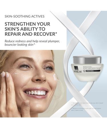 Avon Anew Sensitive+ Dual Collagen Cream 50ml Suitable for Sensitive Skin Contains Skin-soothing Actives To Boost Collagen Cruelty Free - Buy Online on GoSupps.com