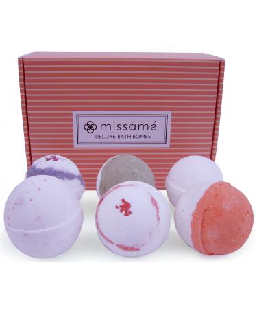 Relaxing Bath Bombs Gift Set  6 Large 4.5oz Fizzies Made in USA with All Natural Organic Shea Butter  Sunflower Oil and Sea Salts  Experience Home Spa & Soothe Your Skin