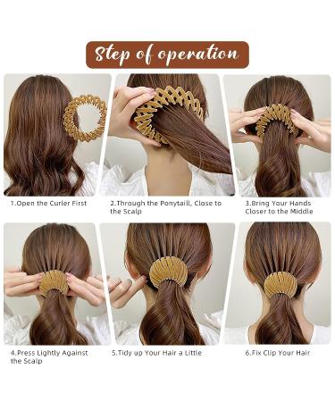 7 PCS Bird Nest Hair Clips & Ponytail Holders for Women | Velvet Expandable Bun Claw | Valentine's Day Gift - Buy Online on GoSupps.com