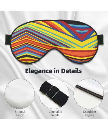 Colorful Stripes Unisex Sleep Eye Mask | Soft Comfort Eye Shade for Travel Yoga & Shift Work - Buy Online on GoSupps.com
