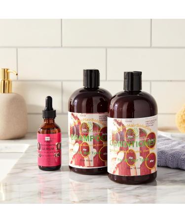 Organic Hair Solution: Shampoo Conditioner & Edge Growth Oil with Aloe Vera Avocado Castor Tea Tree Argan Jojoba & Peppermint for Stronger Thicker Longer Hair - Nourish & Strengthen - Buy Online on GoSupps.com