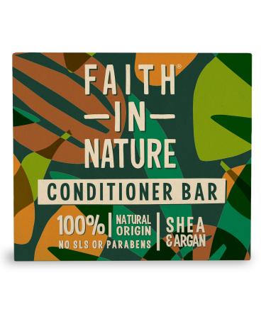 FAITH IN NATURE Faith In Nature Natural Shea and Argan Nourishing Conditioner Bar Vegan & Cruelty Free SLS & Paraben Free For Dry to Very Dry Hair 85g