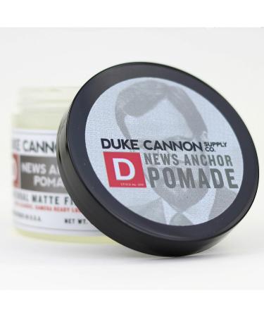 Duke Cannon News Anchor Pomade - Sandalwood & Citrus (4.6 oz) - Medium-to-Strong Hold, Natural Matte Finish for All Hair Types - Buy Online on GoSupps.com