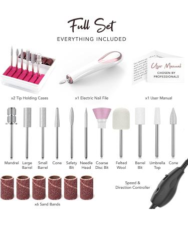 Electronic Nail File Pedicure Set (UK Company) Nail Tools Professional Manicure Pedicure Gift - Buy Online on GoSupps.com