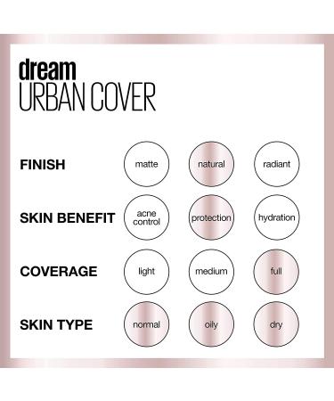 Maybelline Dream Urban Cover Foundation SPF 50 - Flawless Coverage in Cappuccino - Buy Online on GoSupps.com
