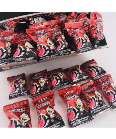 8 x Blood Balls - Scary Creepy Chewing Gum with Liquid Red Core for Halloween Horror Parties & Kids Birthdays - Buy Online on GoSupps.com