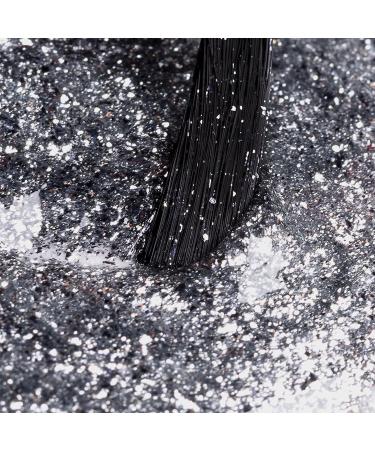 NEONAIL Silver Glitter UV Nail Polish 7.2 ml Vegas Marriage LED 8432-7 Black Silver - Buy Online on GoSupps.com