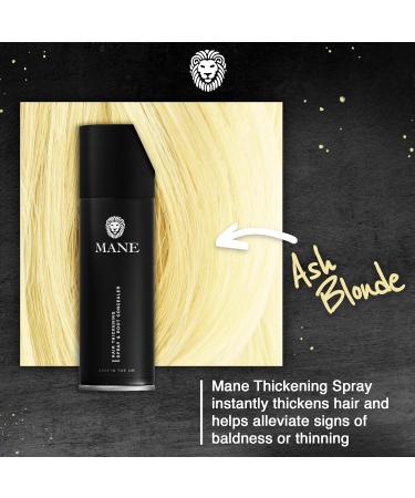 MANE Hair Thickening Spray & Root Touch Up Seal & Control Combo Pack Instantly Thicker Hair for Men & Women Fill in Hairlines and Hide Thinning and Fine Patches - Ash Blond 12 Colors (6.76 oz) - Buy Online on GoSupps.com