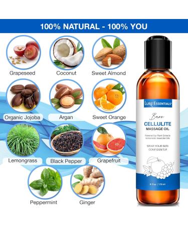 Hydrating Cellulite Body Massage Oil - 6 fl oz | Stretch Mark Oil | BARE - International Shipping Available - Buy Online on GoSupps.com