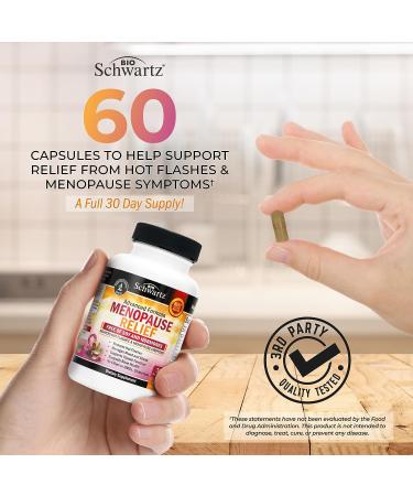 Menopause Relief & Hormone Balance with Herbal Support - 60 Veggie Capsules - Buy Online on GoSupps.com