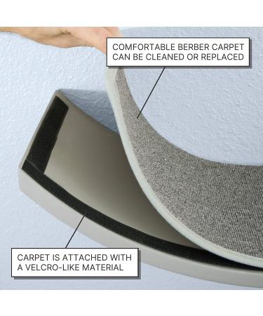 22 Inch Refined Feline Lotus Leaf Cat Shelf - Replaceable Carpet - Wall Mounted Cat Perch - White - Buy Online on GoSupps.com