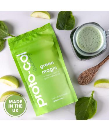Proto-col Green Magic - Vegan Spirulina & Chlorella Super Greens Powder - 180g Pouch - Buy Online on GoSupps.com
