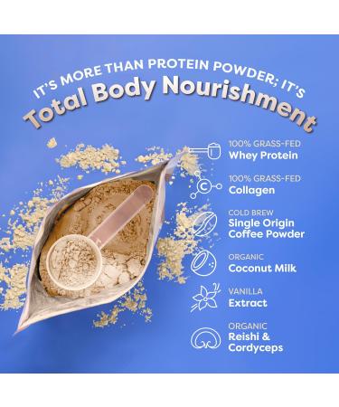 FlavCity Vanilla Dream Bundle - 25g Grass Fed Whey Protein Powder & 10g Collagen in Vanilla Smoothie and Vanilla Latte Flavors - Real Vanilla Bean & Coconut Gluten Free (20 Servings Each) - Buy Online on GoSupps.com