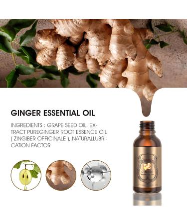 Ginger Essential Oil 30ml Natural Plant Extract for Skin Renewal Aromatherapy Massage & Hot Compress Therapy - Buy Online on GoSupps.com