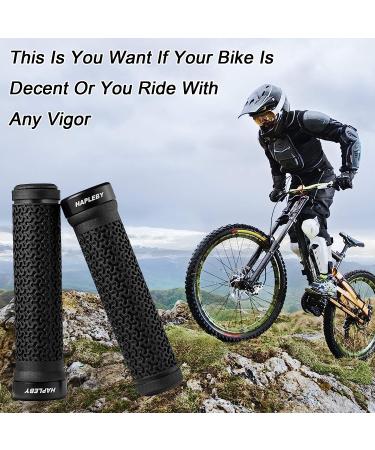 Hapleby Premium Single Lock-on Bike Grips with Anti-Slip - Mountain Bicycle Handlebar Grips - 2PCS Screw and Allen Wrench Included - Buy Online on GoSupps.com