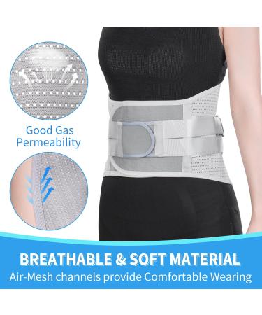 Back Brace for Lower Back Pain - Lumbar Support for Herniated Disc & Sciatica Relief - Unisex Grey M - Buy Online on GoSupps.com