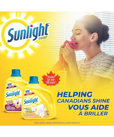 Sunlight Detergent Original Lemon Fresh (100 loads 4.0L) with Concentrated Formula Laundry Detergent Liquid for Exceptional Cleaning and Stain Remover to Brighten Laundry Yellow Citrus 4 l (Pack of 1) - Buy Online on GoSupps.com