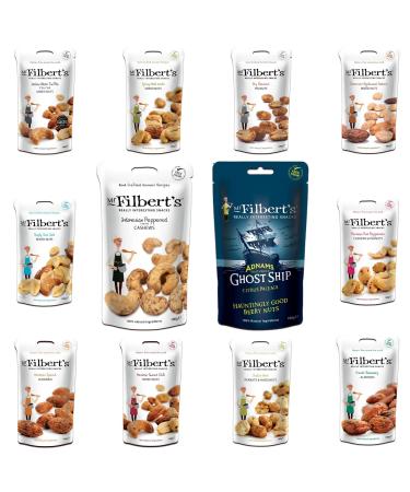 Mr Filberts Nuts 100g Picks N Mix - Choose From Pouch with 12 Flavours - Peruvian Pink Simply Sea Salt Somerset Applewood Smoked Dry Roasted Spring Wild Garlic and Many more - Pack of 6 100 g (Pack of 6)