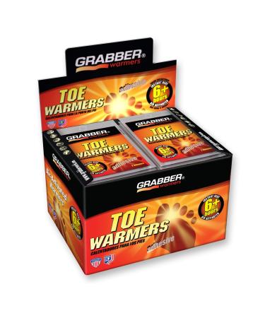 Grabber Toe Warmers - Long Lasting Safe Natural Odorless Air Activated Warmers - Up to 6 Hours of Heat - 40 Pair