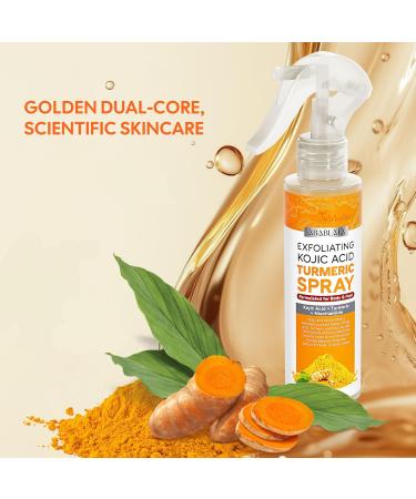 Kojic Acid Turmeric Peeling Spray for Face and Body Gently Exfoliating Solution with Retinol Niacinamide For All Skin Types - Buy Online on GoSupps.com