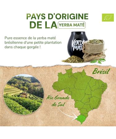 Verde Mate Green Org nica Menta Lim n 400g - Yerba Mate Bio Saveur Citron & Menthe nergisant Naturel Sans Tiges - Buy Online on GoSupps.com