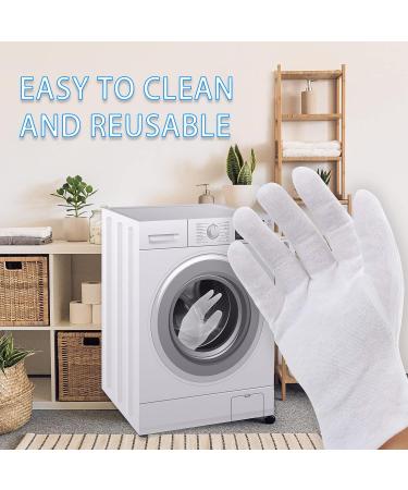 Buy Reusable White Cotton Gloves for Moisturizing Dry Hands & Eczema | Perfect for Sleeping | International Shipping - Buy Online on GoSupps.com