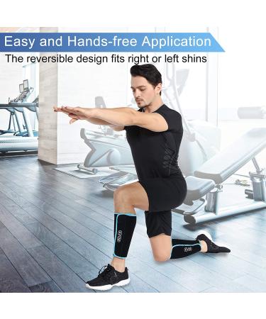REVIX Calf and Shin Gel Ice Pack - Reusable Cold Therapy Compression Sleeve for Injuries, Swelling, Bruises, Sprains, Shin Splints - Leg Pain Relief Support - Buy Online on GoSupps.com