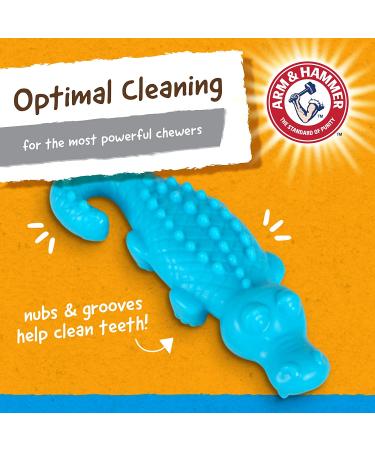 Arm & Hammer Nubbies Dental Chew Toy for Dogs - Plaque & Tartar Control Gator Toy - Buy Online on GoSupps.com