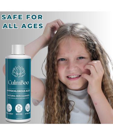 CulmBoo Hypochlorous Acid Spray for Face & Skin - HOCl Acne Prone Skin Eczema Natural Tattoo Aftercare Piercing Aftercare Spray Eye Lash Cleanser Face Mist Toner Wound Care Cleanser 16 Fl Oz - Buy Online on GoSupps.com