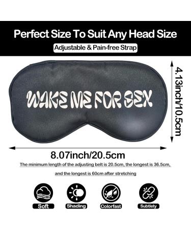 Wake Me for Sex Sleep Eye Masks - Adjustable Silk Blindfolds for Adults | 4 PCS in Black Pink Navy Red - Perfect for Play & Relaxation - Buy Online on GoSupps.com